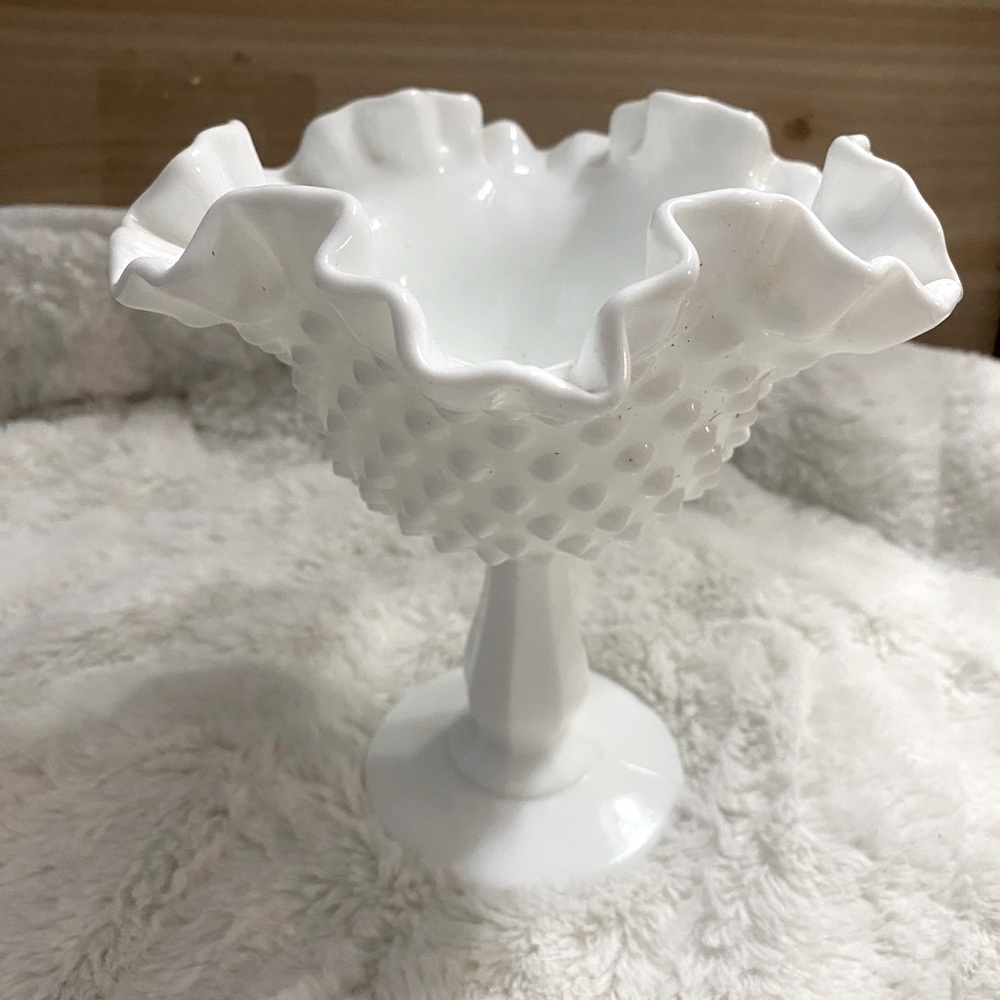 Milk glass vintage retro dish